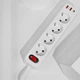 Мережевий фільтр з USB та Type-C-портами | Мережевий фільтр з USB-виходами для телефону | Hoco&nbsp;NS1 35511 - зображення 10
