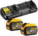 Ładowarka DeWalt 10,8 V, 14,4 V, 18 V, 54 V, prąd wyjściowy 4 A, 2 akumulatory (DCB132X2) - obraz 1