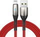 Kabel Baseus Horizontal Data Cable (with an Indicator Lamp) USB for iP 1.5 A 2 m Red (CALSP-C09) - obraz 1