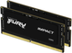 Оперативна пам'ять Kingston Fury SODIMM DDR5-5600 65536MB PC5-44800 (Kit of 2x32768) Impact 2Rx8 Black (KF556S40IBK2-64) - зображення 1