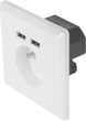 Розетка Lanberg French Socket 2 USB Port 2.1A Біла (AC-WS01-USB2-E) - зображення 2