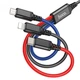 Кабель 3в1 Combo HOCO X76 Lightning Type-C Micro USB 2A 2м 2м чорний - зображення 2