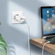 Сетевое зарядное устройство Hoco N16 Scenery GaN 65W three-port и кабель Type-C to Type-C White - изображение 5