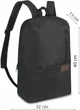 Спортивний рюкзак ZAGATTO Nero 40 x 32 x 13 см, 16л (ZG690) чорний - изображение 3