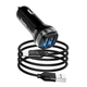 Автомобільний зарядний пристрій Hoco Superior Dual Port Car Charger Set (iP) (Z40) Black - зображення 1