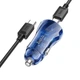 Автомобільний зарядний пристрій Hoco Transparent Discovery Edition Dual Port PD30W+QC3.0 Car Charger Set (Type-C to Type-C) (Z47A) Blue - зображення 2