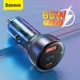 Автомобильное зарядное устройство Baseus Dual Quick Charger 65W USB + Type-C (VCKX65C) - изображение 3
