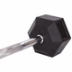 Штанга фиксированная изогнутая резиновая Rubber Hexagon Barbell 20кг Zelart (гриф l-95см) (TA-6231-20) - изображение 4