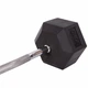 Штанга фиксированная изогнутая обрезиненная Zelart Rubber Hexagon Barbell TA-6231 50 кг Черный (58363128) - изображение 4