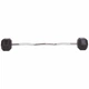 Штанга фиксированная изогнутая обрезиненная Zelart Rubber Hexagon Barbell TA-6231 35 кг Черный (58363128) - изображение 2