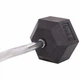 Штанга фиксированная изогнутая обрезиненная Zelart Rubber Hexagon Barbell TA-6231 35 кг Черный (58363128) - изображение 4