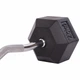 Штанга фиксированная изогнутая обрезиненная Zelart Rubber Hexagon Barbell TA-6231 40 кг Черный (58363128) - изображение 4