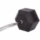 Штанга фиксированная изогнутая обрезиненная Zelart Rubber Hexagon Barbell TA-6231 45 кг Черный (58363128) - изображение 4