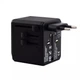 Перехідник мережевий універсальний Yesido MC-10 |3xUSB/Type-C, 3.6A| US, AU, UK, EU розетки Black - зображення 5