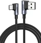 Кабель Ugreen US176 Angled USB 2.0 to Angled USB Type-C Cable Nickel Plating Aluminum Shell 3A 0.5 м Black (UGR-20855) - зображення 1