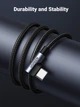 Кабель Ugreen US176 Angled USB 2.0 to Angled USB Type-C Cable Nickel Plating Aluminum Shell 3A 0.5 м Black (UGR-20855) - зображення 3