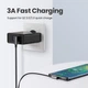 Кабель Ugreen US176 Angled USB 2.0 to Angled USB Type-C Cable Nickel Plating Aluminum Shell 3A 0.5 м Black (UGR-20855) - зображення 4