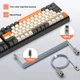 Ультракомпактна MAMBASNAKE K3 Pro Mini дротова 98-клавішна механічна клавіатура з RGB, спіральний кабель USB Type-C, металевий авіаційний пружинний роз’єм TPU. Колір - Чорний. Англійська розкладка ( ENG ) - зображення 3