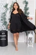Женский кружевной комплект для дома Кч1091н Черный, 3XL (52-54) - изображение 1