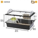 Клетка для морских свинок Ferplast Casita 80 78х48х50 см Черная с домиком (57065170) - изображение 2