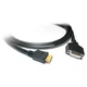 Кабель цифровий HDMI штекер/DVI гніздо серія XL для віддалених джерел версія 2.0 AWG28 Ø7 мм 1 м I-Taki колір чорний HDMI-DVI-MF-01 - зображення 1