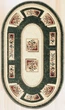 Коврик Heat-Set 5715A Z.Green овал 80х160 см Зеленый - изображение 1
