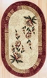Коврик Heat-Set 6100B Cream овал 80х160 см Бежевый+Красный - изображение 1