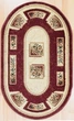Коврик Heat-Set 5715A Red овал 80х160 см Красный - изображение 1