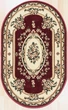 Коврик Heat-Set 6199A Red овал 80х160 см Красный - изображение 1