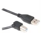 Кабель Cablexpert USB - USB Type-В (M/M), угловой, премиум, 1.8 м, черный (CCP-USB2-AMBM90-6) - изображение 1