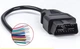 Кабель подовжувач OBD2 30см ОБД 16-pin ТАТО під паяння розпаювання (622540457) Чорний - зображення 2