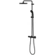 Душевая система с термостатом GROHE QuickFix Vitalio Start 266772430 с верхним душем латунь черная CV031147 - изображение 6