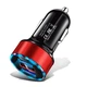 Автомобильное зарядное устройство быстрая зарядка Uslion US0116 Quick Charge3.0 2 USB порта Black-Red - изображение 2