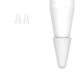 Силиконовый защитный чехол для наконечника стилуса Apple Pencil 1-2 поколение White 2 шт. - изображение 1