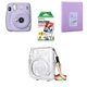 Набор Камера моментальной печати Fujifilm Instax Mini 11 Purple / Чехол прозрачный / Фотобумагой на 20 снимков / Фотоальбом фиолетовый на 64 снимка - изображение 1