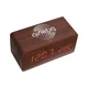 Беспроводная зарядка с LED-Часами Wood-clock QINETIQ 1000 10W brown - изображение 1