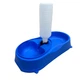 Пластикова миска для собак/котів з напувалкою pet feeder блакитна - зображення 1