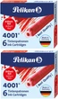 Набор чернильных картриджей Pelikan коротких 4001 2 уп по 6 шт Brilliant Red Красные (301192-2) - изображение 1