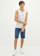 Майка чоловіча LC Waikiki в смужку з принтом пальми XXL Біла (LCW T-shirt -8452) - зображення 2