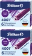 Набор чернильных картриджей Pelikan коротких 4001 2 уп по 6 шт Violet фиолетовые (301697-2) - изображение 1