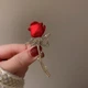 Брошь Darsana Роза красный бутон - изображение 1