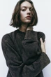 Свитшот оверсайз без начеса Zara 4174/650 L Черный - изображение 2
