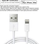 Kabel Choetech MFI USB 2.0 (IP0027-WH) - obraz 6