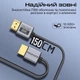 Кабель Promate PrimeLink8K-150 HDMI to HDMI 2.1 UHD HDR 1.5 м Grey (primelink8k-150.grey) - изображение 6