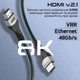Кабель Promate PrimeLink8K-500 HDMI to HDMI 2.1 UHD HDR 5 м Grey (primelink8k-500.grey) - изображение 4