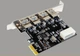 Плата расширения PCI-E на 4 х USB 3.0 с питанием MOLEX 5 Гбит/с расширитель портов (655582878) Черный - изображение 5