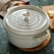 Кастрюля Staub Cast Iron 5,2 л белая с крышкой (1102602) - изображение 4