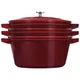 Набір посуду Staub Stackable 4 предмети бордовий (14552687) - зображення 1