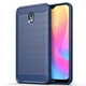 Чехол Soft Touch Polished Carbon для Xiaomi Redmi 8A ТПУ бампер синий - изображение 1