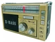 Радіоприймач колонка з радіо FM USB та ліхтариком на акумуляторі Golon RX-381 X-Bass Gold/Золотий - зображення 2